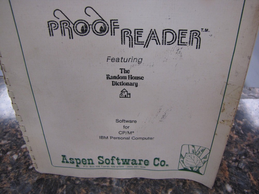 Vintage Proof Reader Software 8" Floppy Disk & Booklet for IBM - JD410