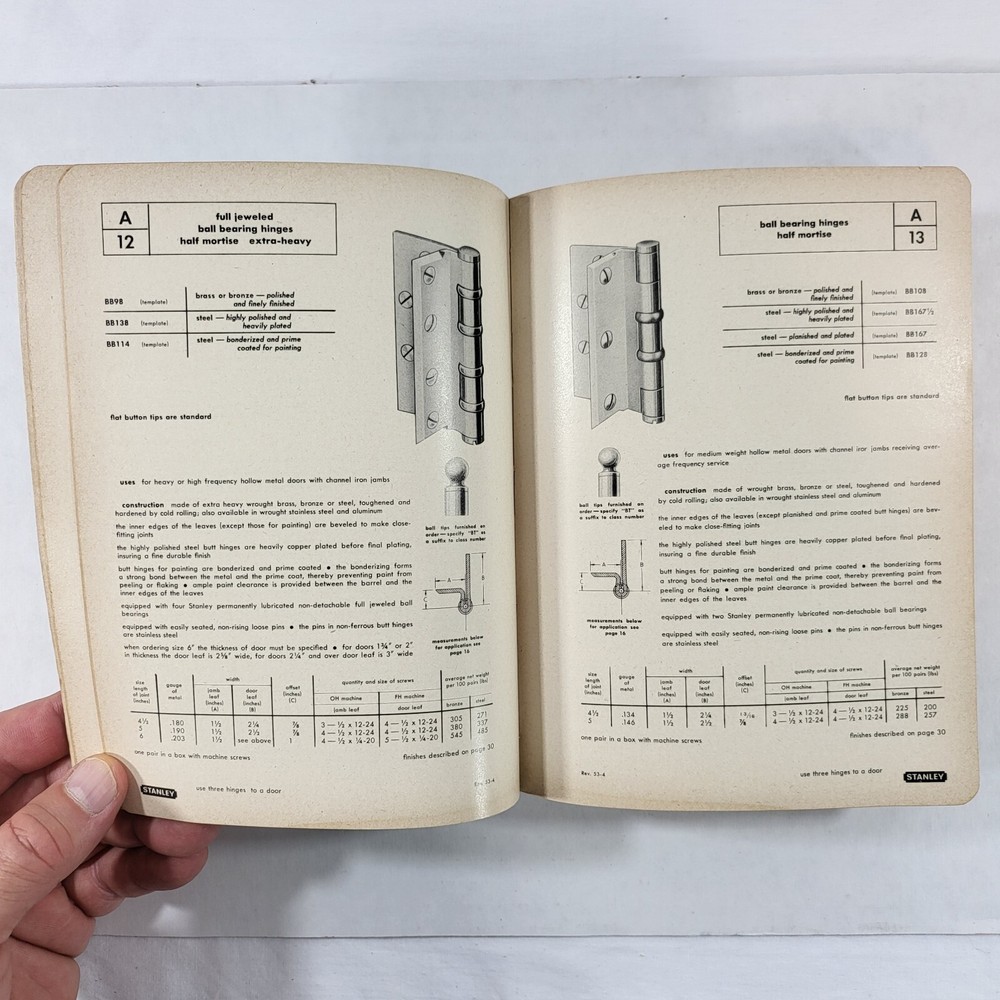 1950's Stanley Hardware Catalog No 71