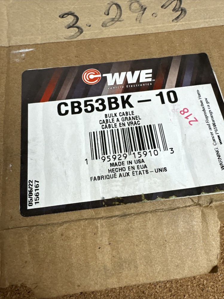 CB53BK-10 Wells Vehicle Electronics Bulk Cable