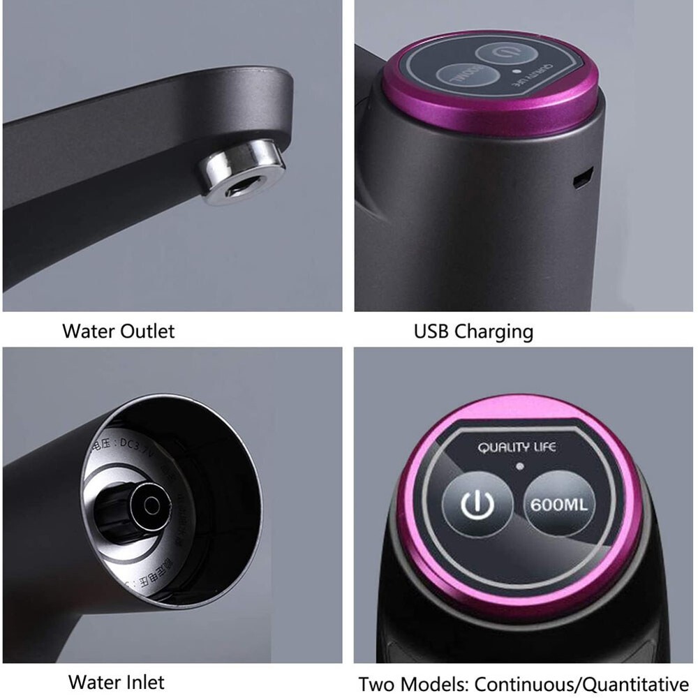 Automatic USB Water Bottle Switch Pump Universal Electric Jug Dispenser 5 Gallon