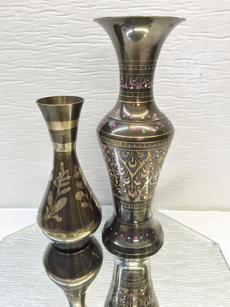 2 Brass Bud Vases India