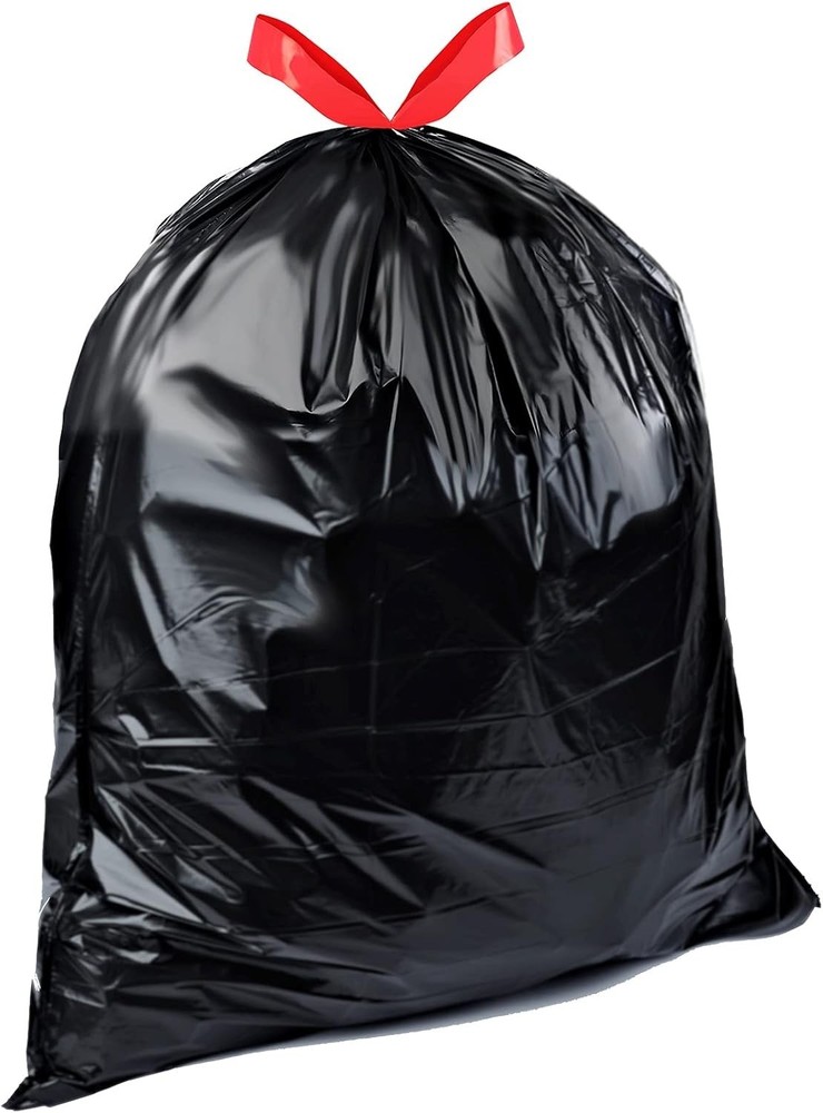 Multipurpose Drawstring Trash Bags 30 Gallon Capacity Tear Resistant 50 Count