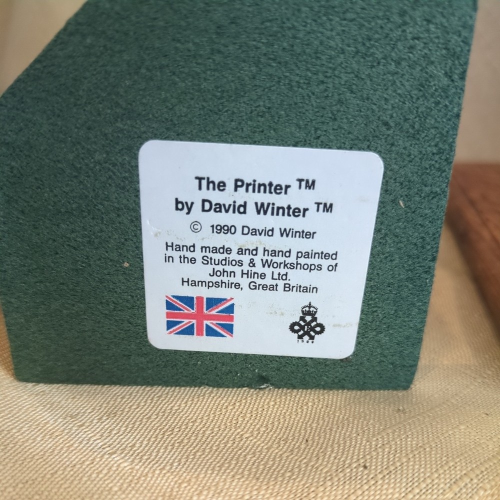 Vintage David Winter Bookends "The Printer and The Printer", 1990