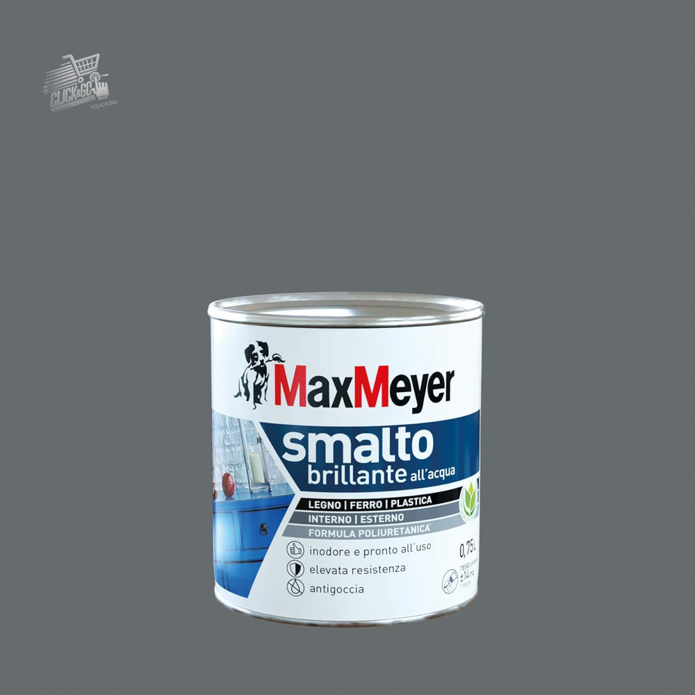 Smoke Grey Glossy Polyurethane Water Enamel 0.75L