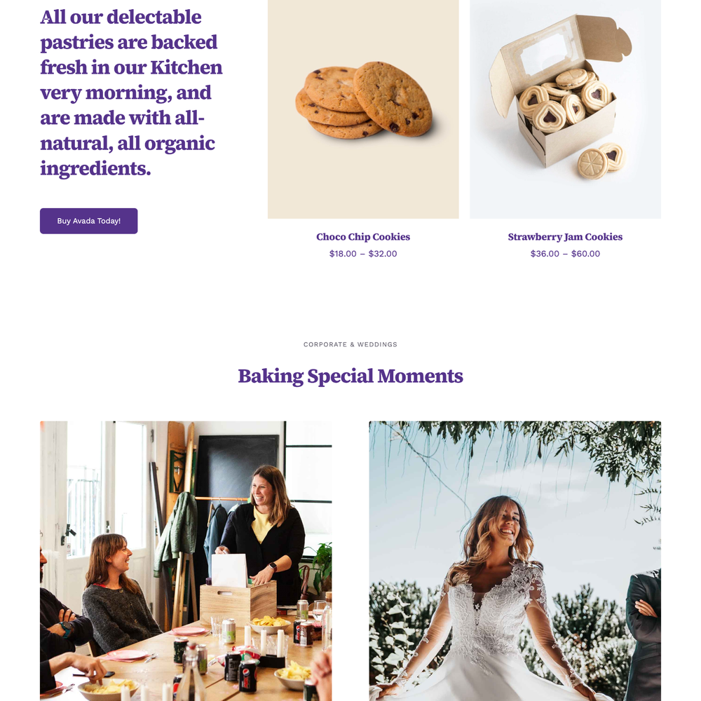 Bakery Website Design with Free VPS Web Hosting and Installation