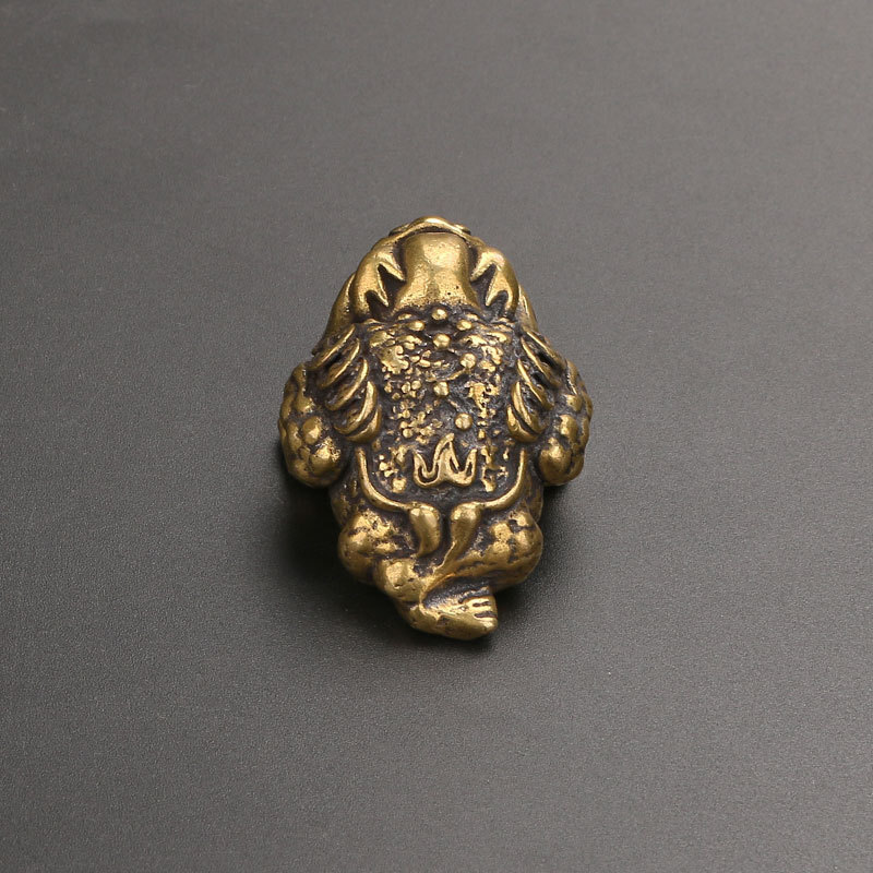 Solid Brass Toad Figurine Small Statue Home Ornament Figurines Collectibles