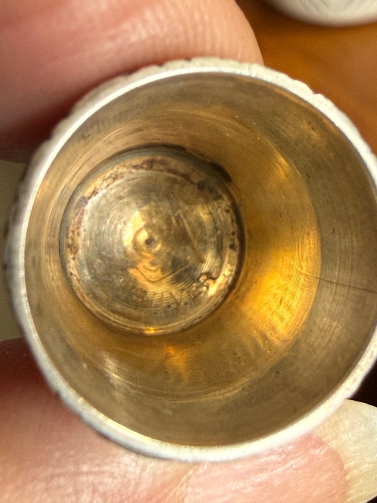 Vintage Sterling Silver Thimble Set