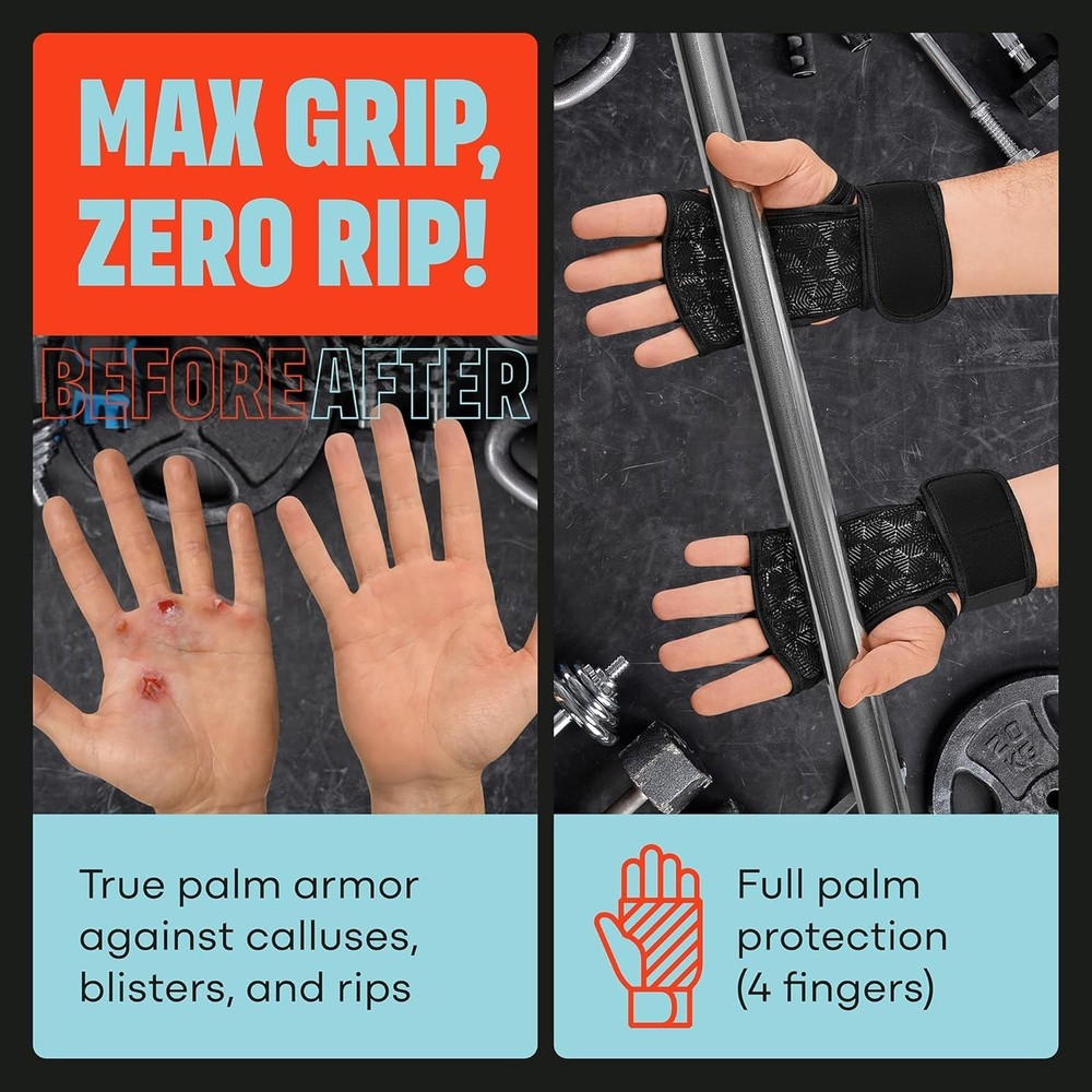 Ultimate Training Gloves with Silicone Padding & Wrist Support for All Workouts