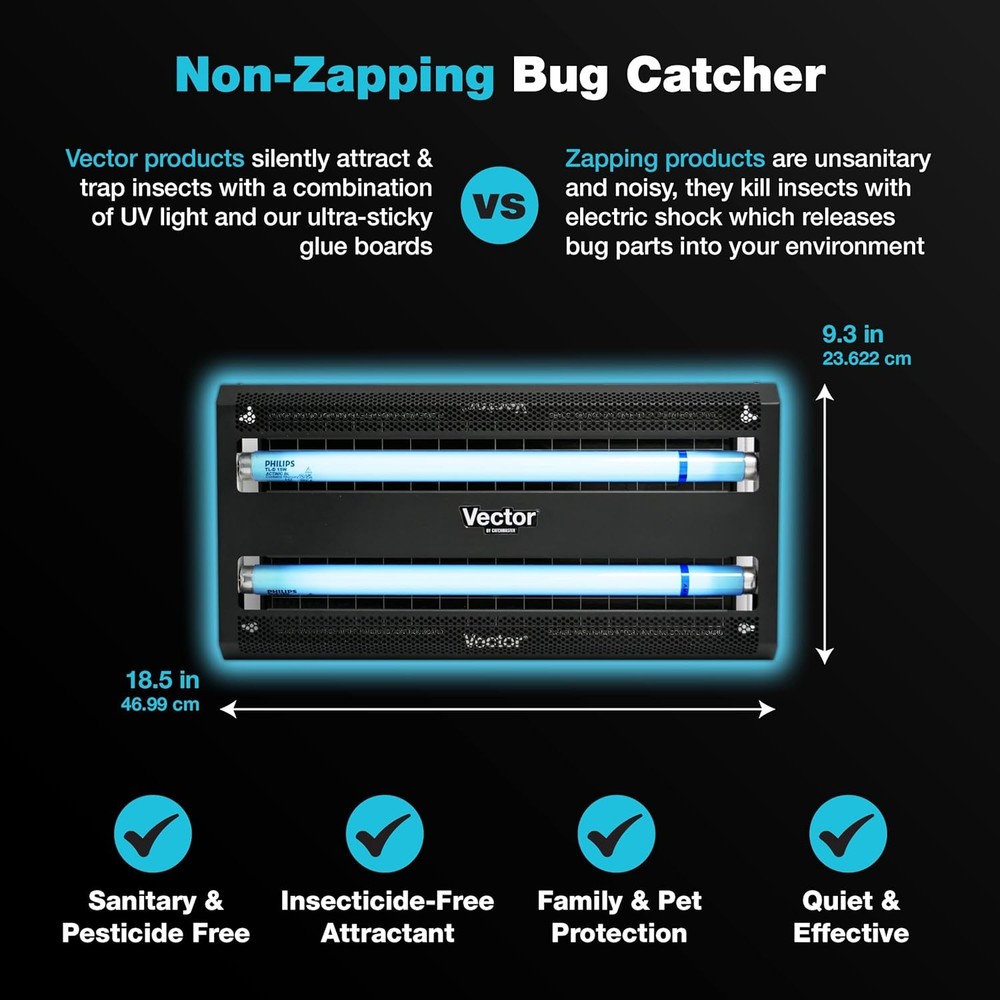 Catchmaster Vector 30 UV Fly Trap, 1500 sq ft Coverage, Indoor Insect Killer