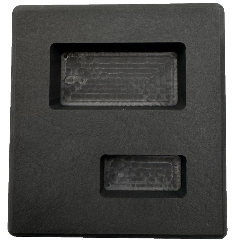 Graphite Ingot Mold For Casting (2) Cavity 1 oz & 5 oz Gold Bars