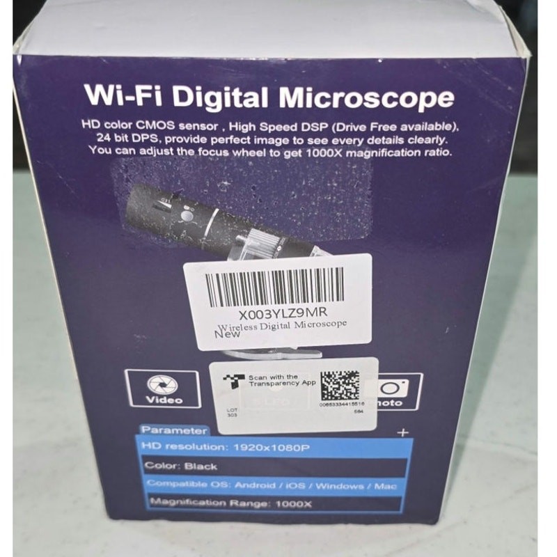 Wireless Digital Microscope, Skybasic 50X-1000X Magnification
