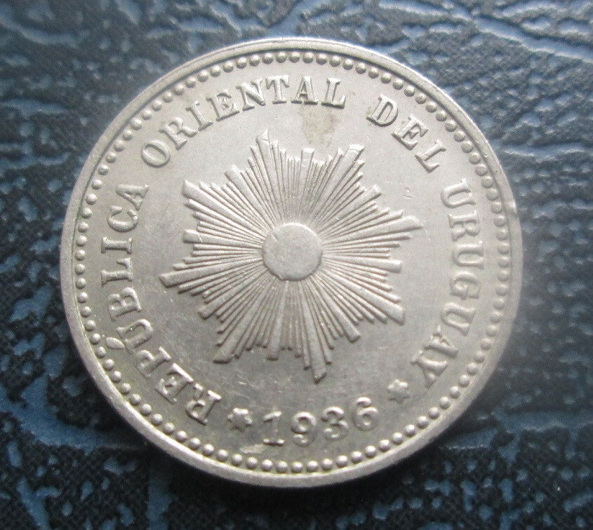 1936 Uruguay 1 Centesimo - Lustrous aUNC