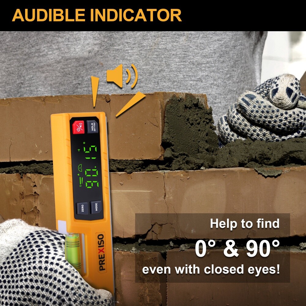 PREXISO 7 inch Digital Level Digital Protractor Angle Finder 0-90°& 0-180° Range