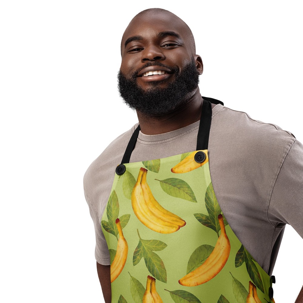 One Banana Two, Green Unisex Apron