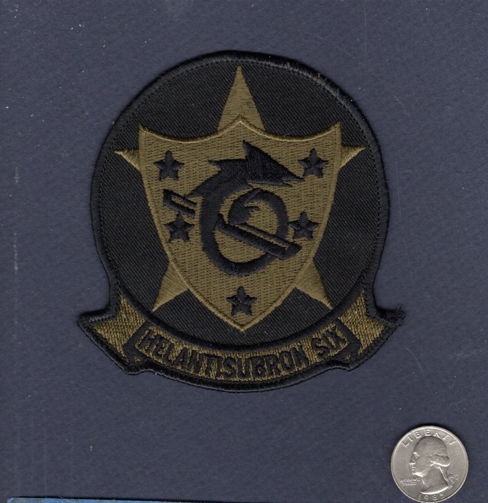 Original HS-6 INDIANS US NAVY Subdued Helicopter Squadron Patch