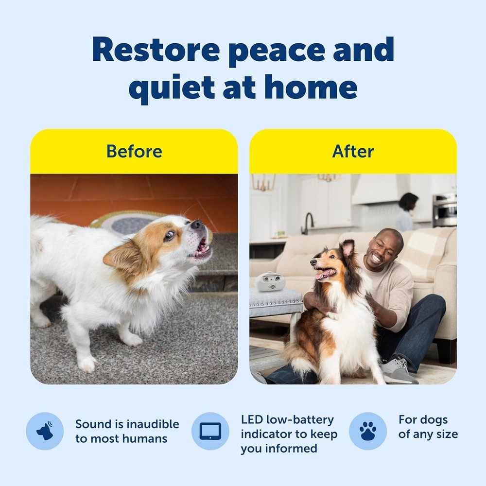 PetSafe Indoor Bark Control - Ultrasonic Trainer - Auto Anti-Barking Solution