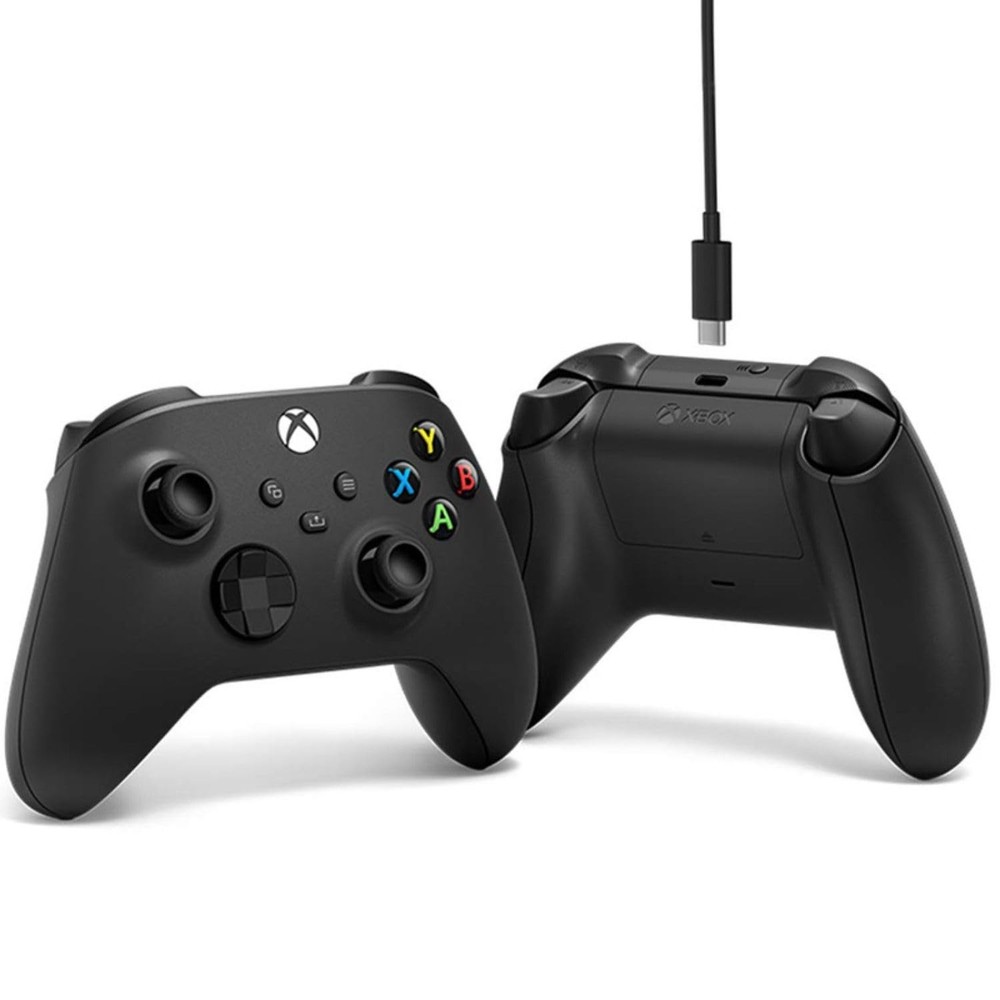 Microsoft Xbox Wireless Controller w/USB-C Cable for PC, Carbon Black, 1V8-00001