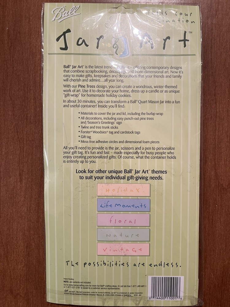 Ball Jar Art - Pine Trees