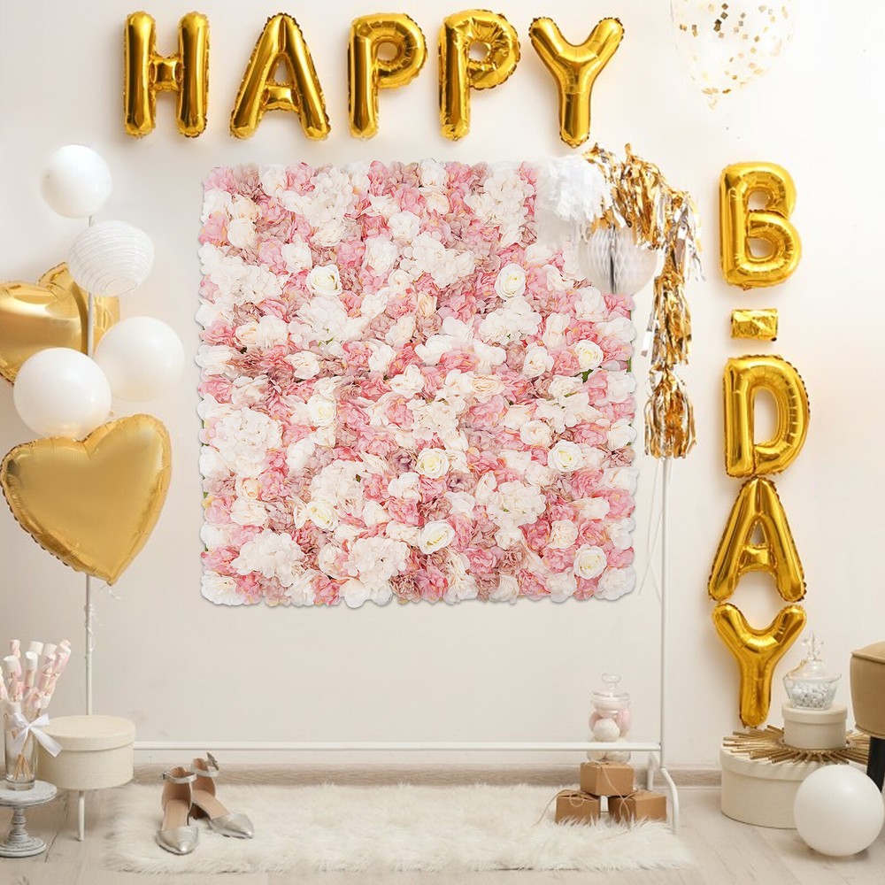 Reusable Artificial Flower Wall Panel Silk Rose Flower Panel For Wedding Hotel