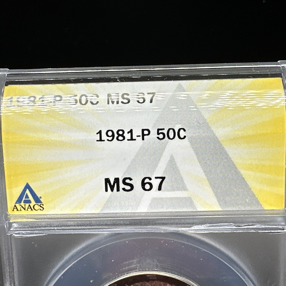 1981 P Kennedy Half Dollar MS67, ANACS