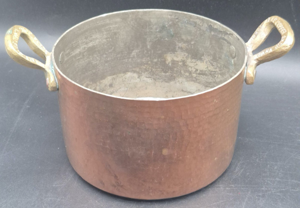 Ali's Copper Shop Turkey Heavy Hammered Copper Small Pot