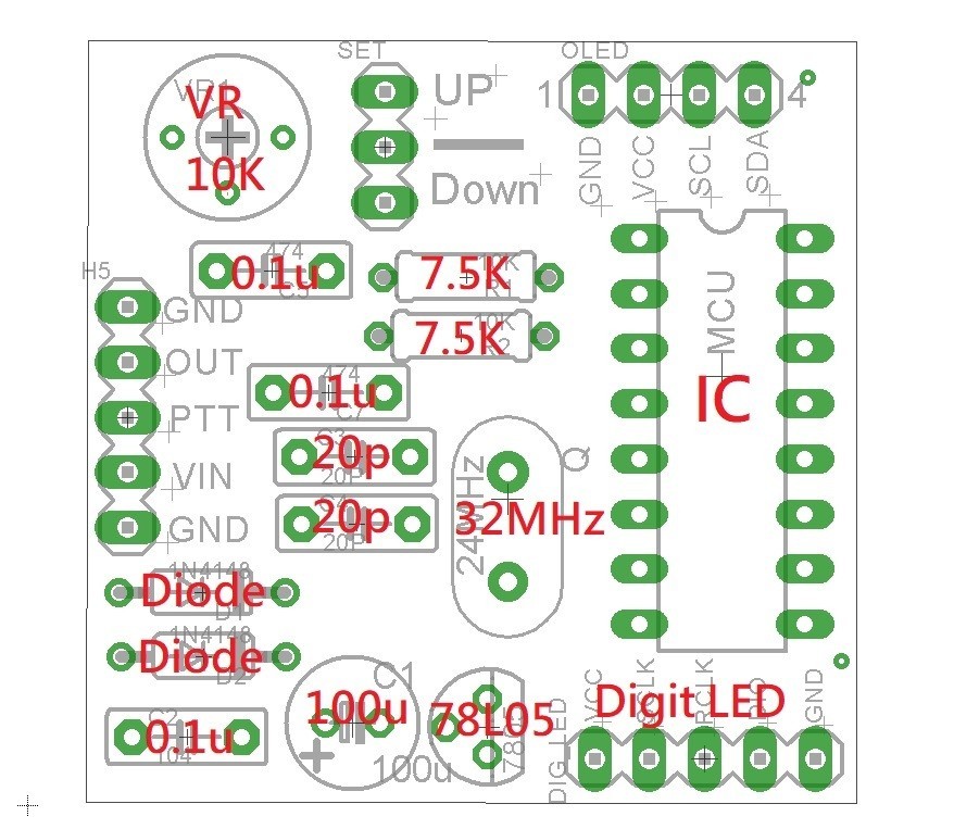 CTCSS ENCODER SUB TONE & 4 Digit LED display module