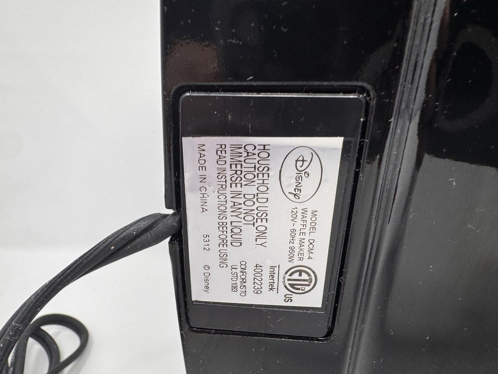 Disney Mickey Mouse Waffle Maker DCM-4 Tested Working