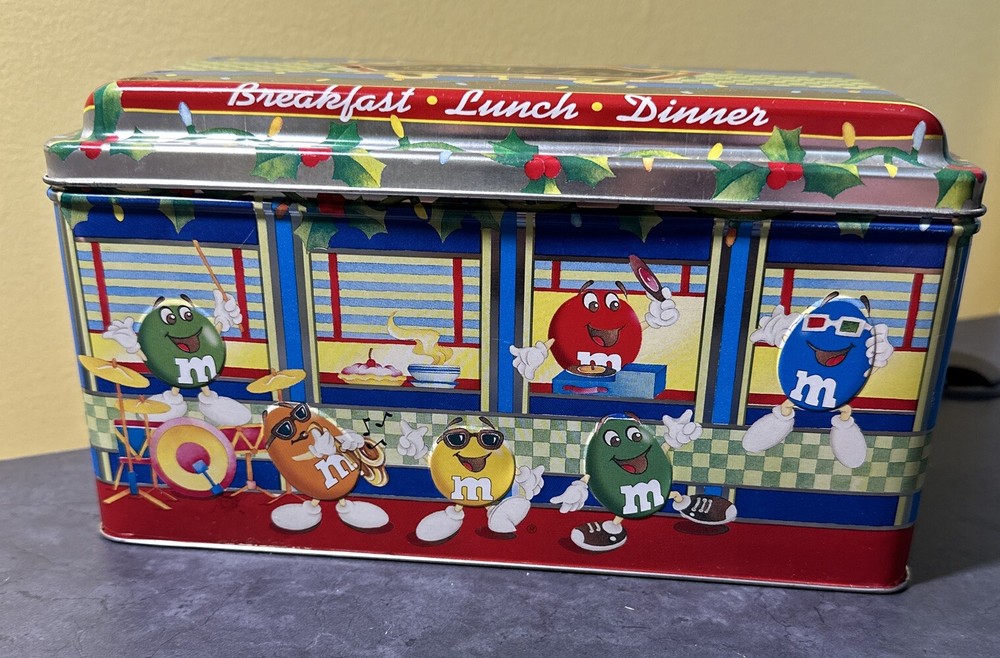 Mars M&M'S Open 24 Hours Breakfast Lunch Dinner Metal Container Novelty