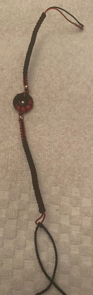 8” Black & Red Woven Bracelet