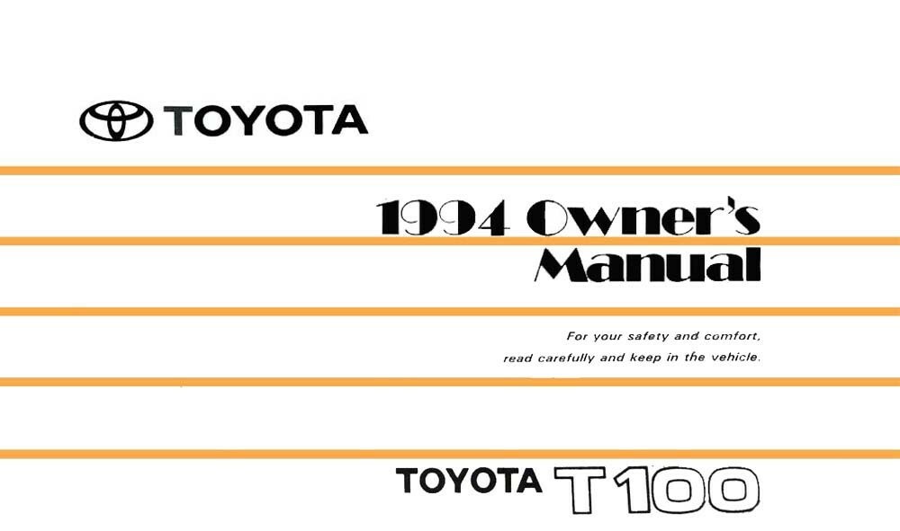 1994 Toyota T100 Owner's Manual