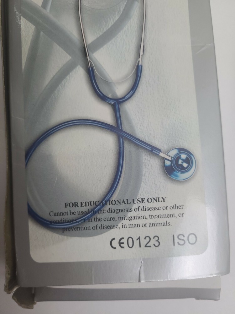DELUXE STETHOSCOPE (FOR EDUCATIONAL (USE ONLY) Black EUC