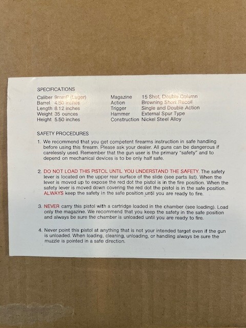 TANARMI TA90 Original Pistol Manual
