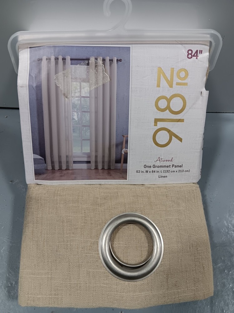 ONE GROMMET PANEL ATWOOD LINEN 84"