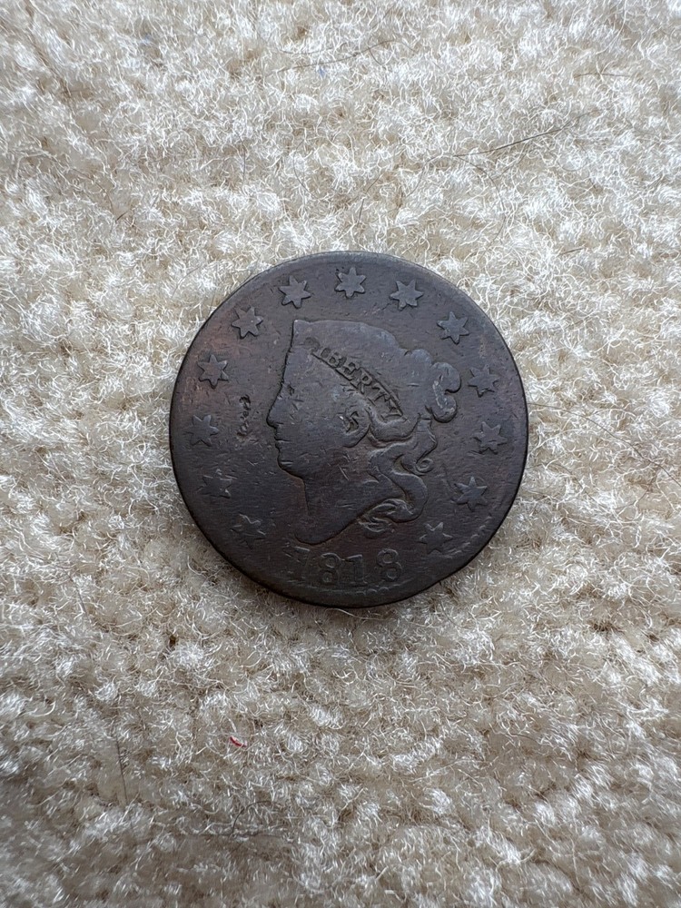1818 Coronet Head Large Cent BN UNC