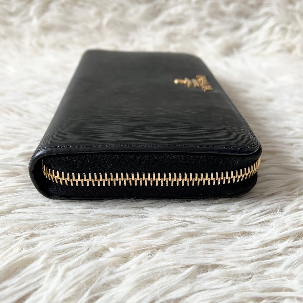 PRADA Vittero Move Long Wallet Black