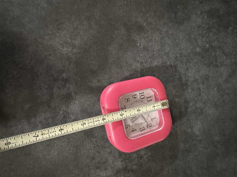Small Sharp Pink Clock