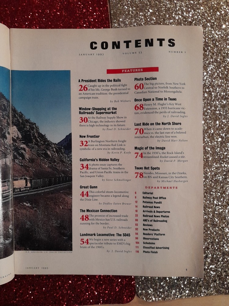 Trains Magazine Lot 1993 9 Issues