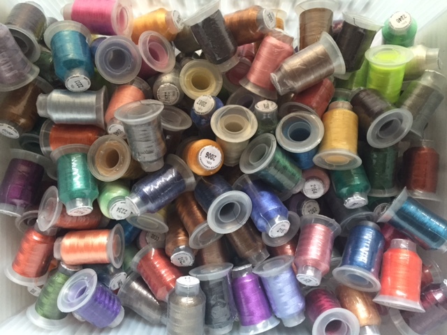Big Lot of 100 Spools Polyester Embroidery Machine Thread