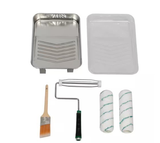 2 Metal Tray Microfiber Paint Applicator Kit 6-Piece