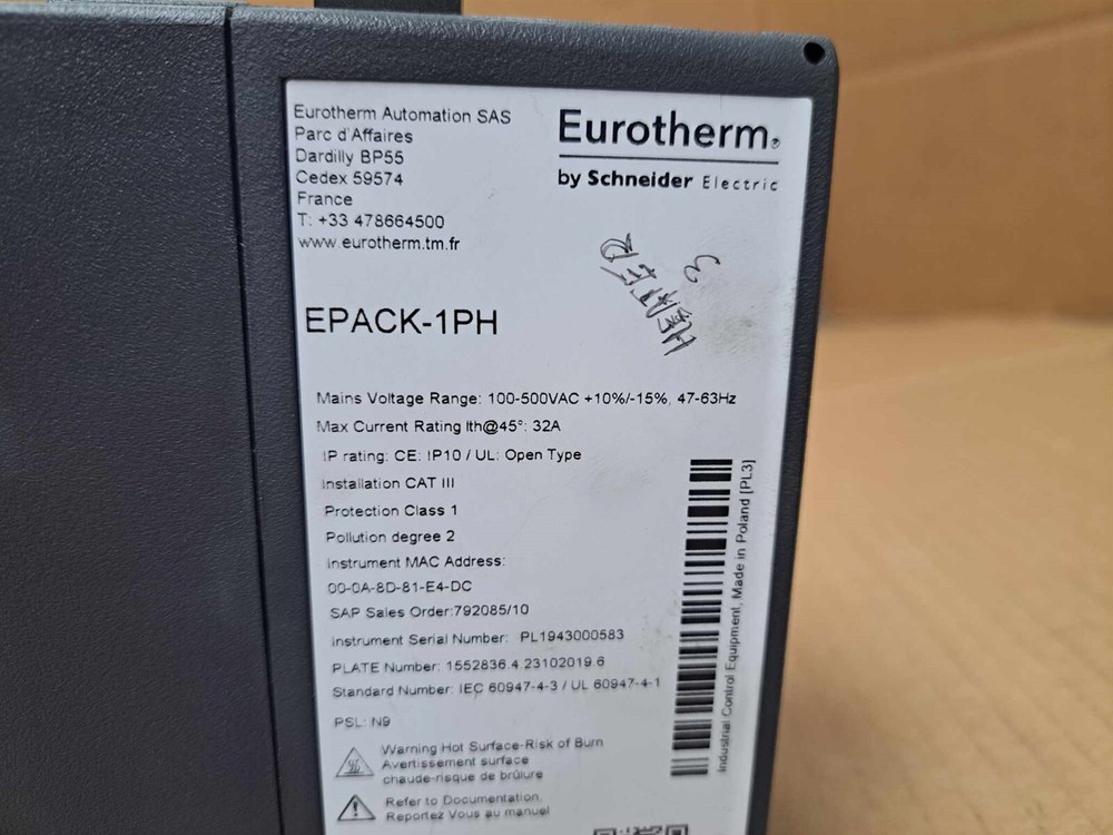 Eurotherm by Schneider Power Controller Part No. EPACK-1PH