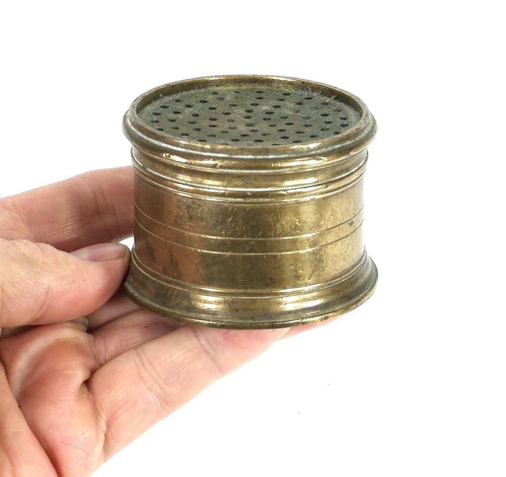 Antique Bronze Brass Pounce Pot