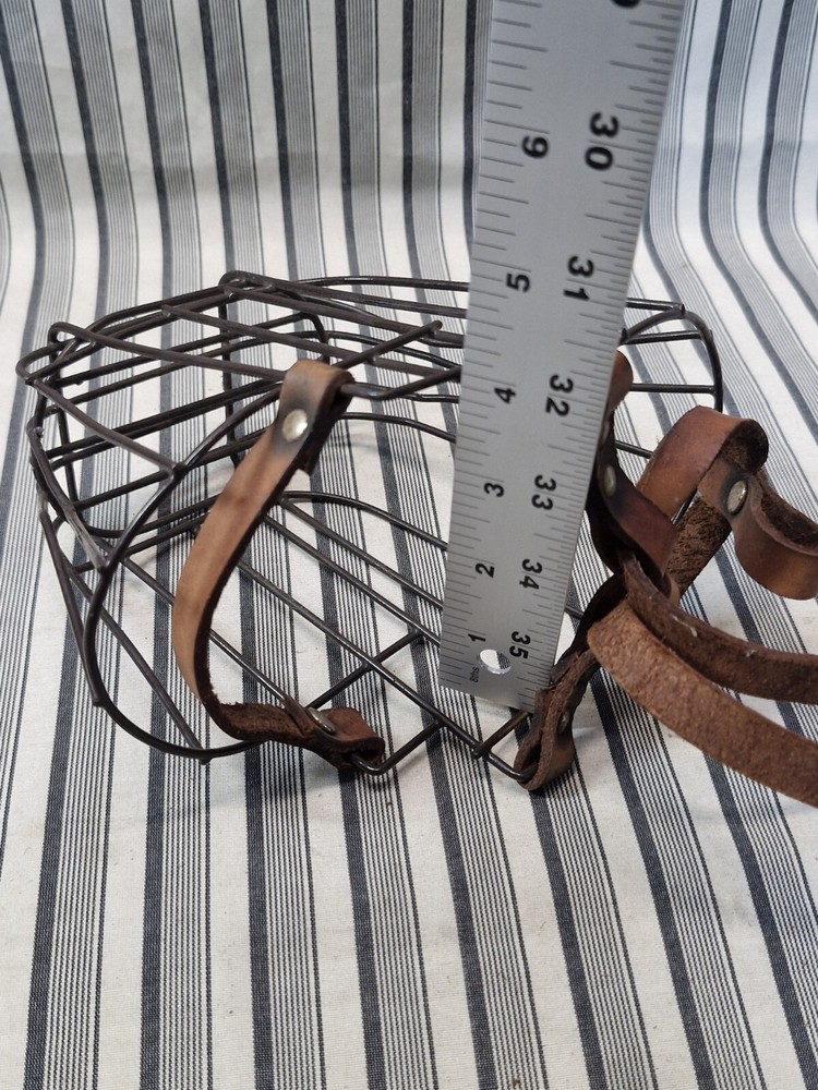 Vintage Dog Muzzle / Training Mask Cage