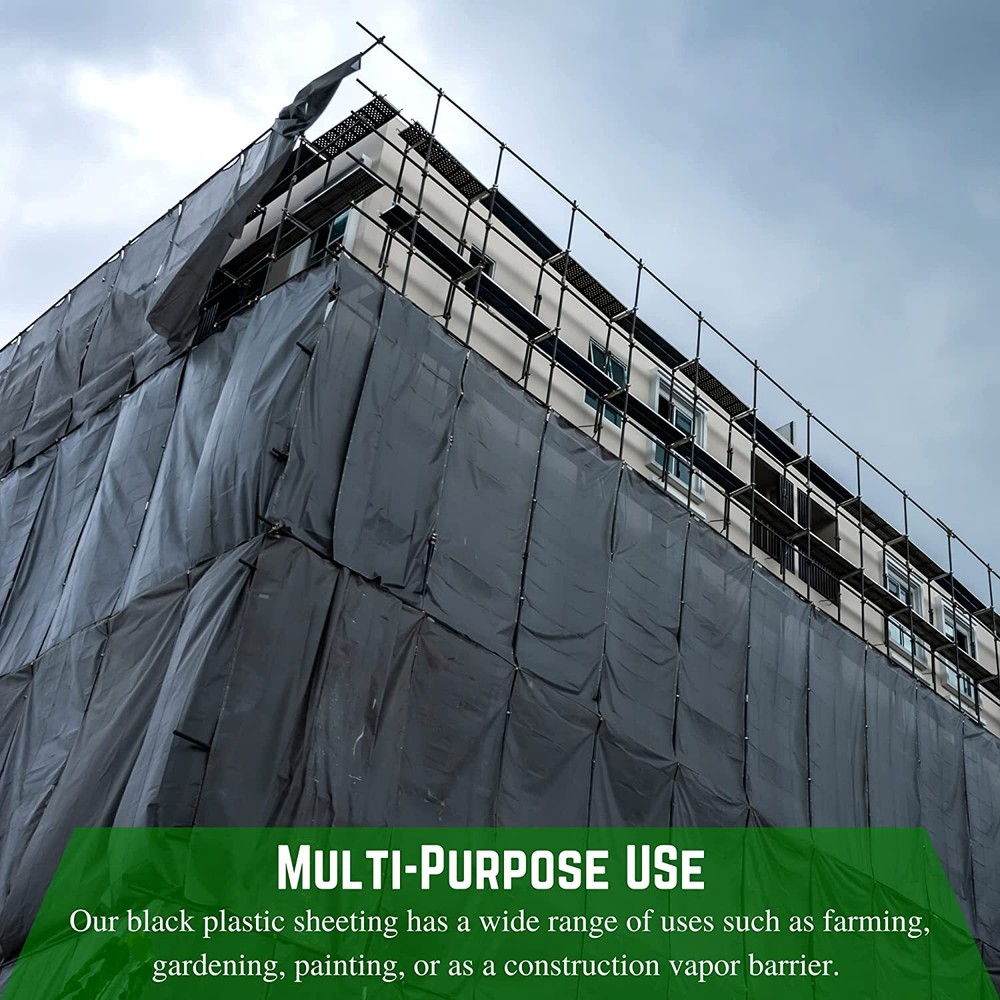 Poly Cover - 6 Mil Black Plastic Sheeting