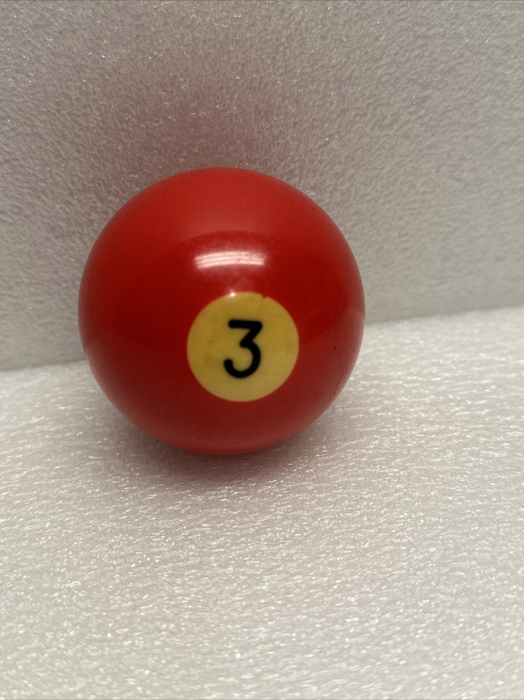Vtg Billiard Ball Pool Snooker # 3 Red Solid Replacement Aprox. 2 1/4"