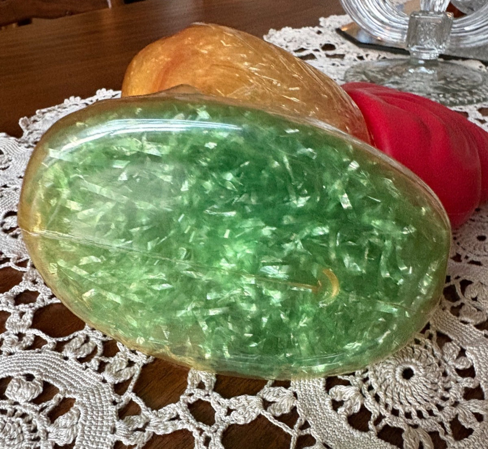 VINTAGE 10.5" ROOSTER CEULOID/PLASTIC CANDY CONTAINER 1940'S