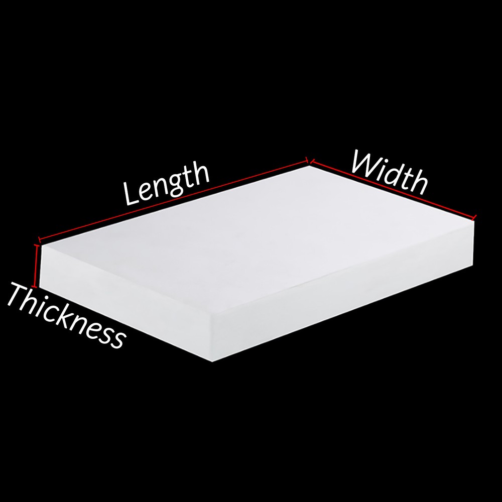 White PTFE Sheet Plate Hard Plastic Panel High Thermoplastic 0.2-30mm Thick DIY