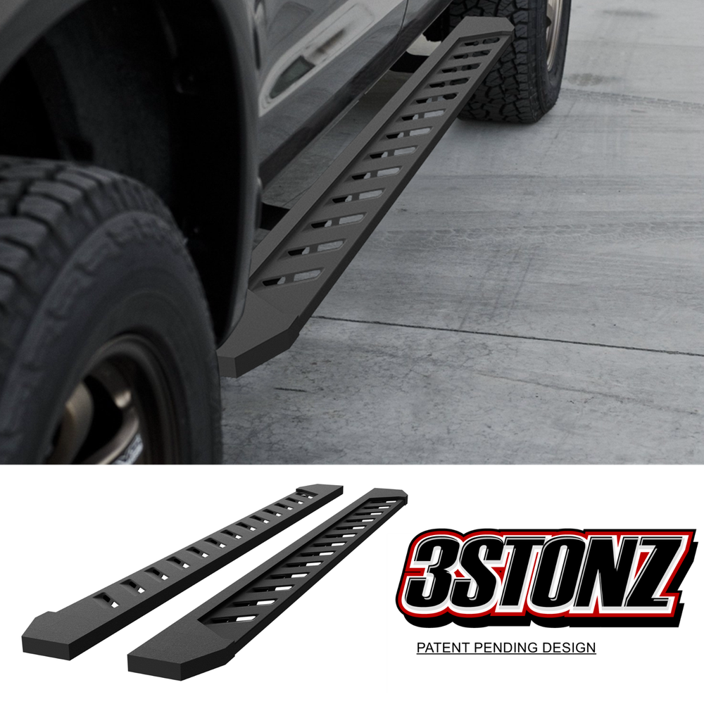 Running board For 19-24 Chevy Silverado 1500 Crew Cab 7" Texture Black Side Step