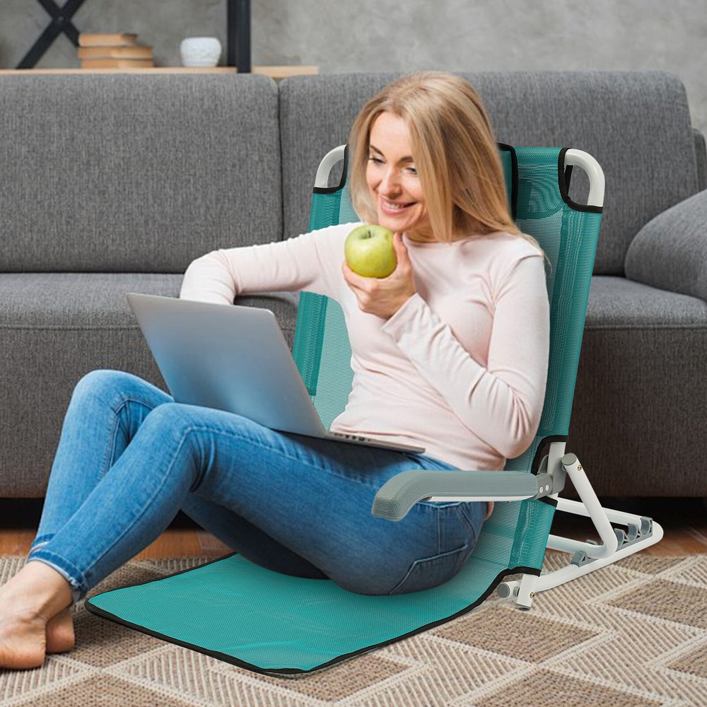 Foldable Adjustable Bed Backrest Support Sit-up Back Rest Bed Chair 198.42 lbs