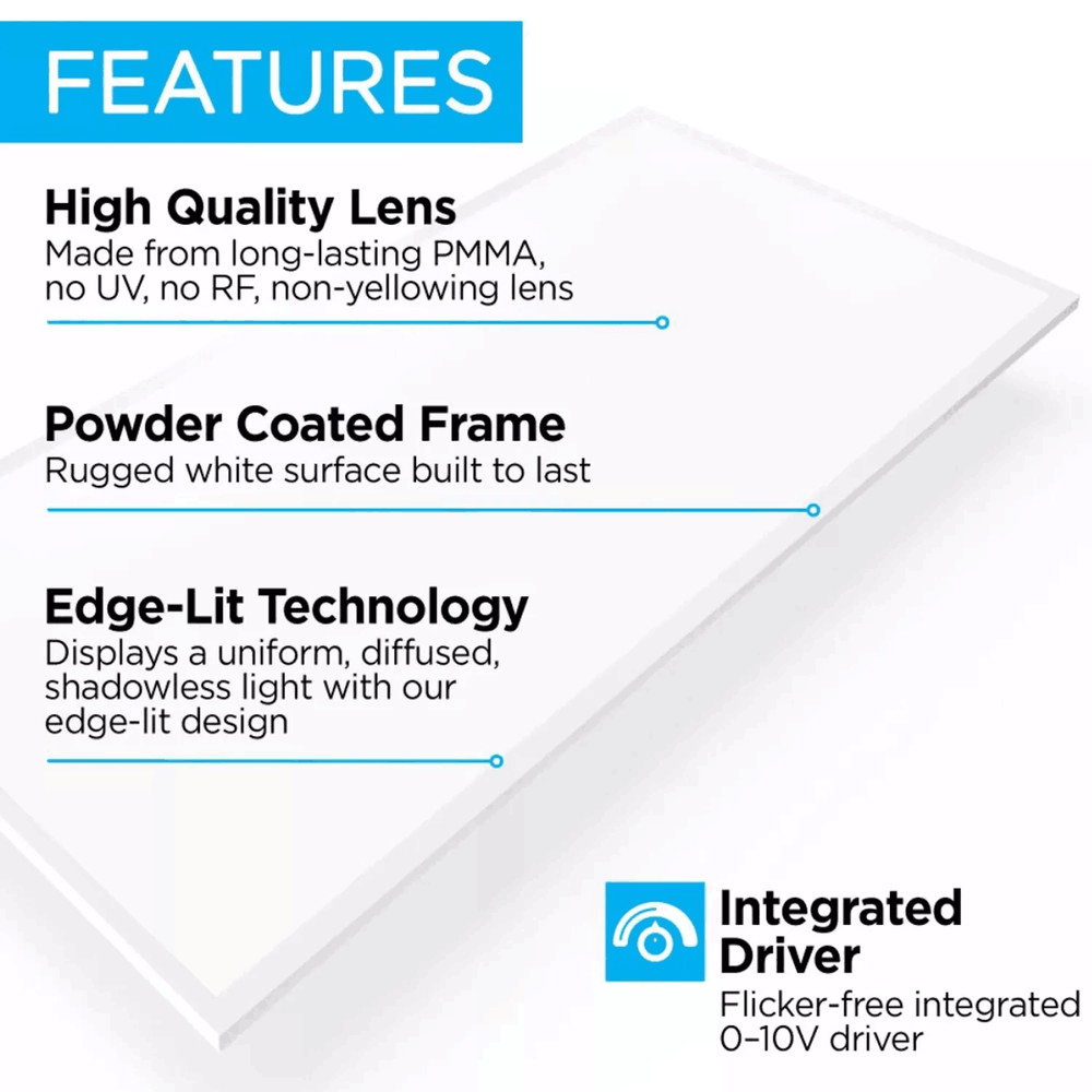 2x4 Led Flat Panel Light 8 Pack - 75W 7800LM Dimmable 2x4 Led Light Drop Ceiling