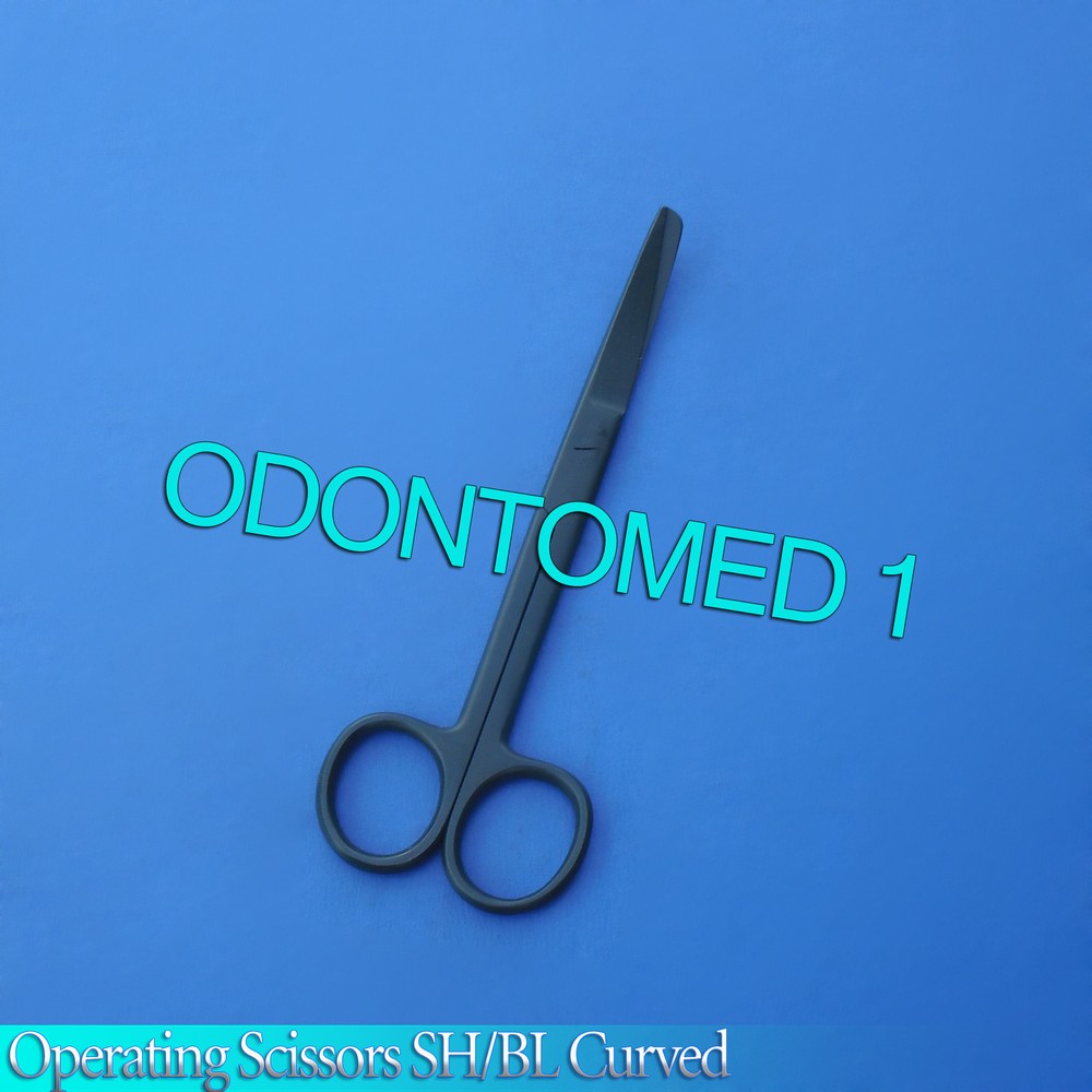 Operating Scissors Curved 6" Sharp/Blunt Black Coated Surgical Instruments